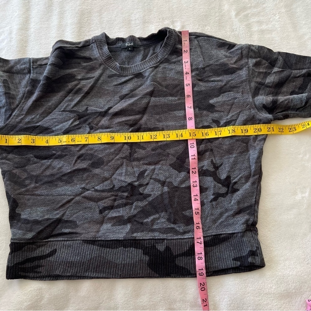 Revolve Rails Ramona Iron Camo Crewneck Sweatshirt Sweater Small - Picture 8 of 8